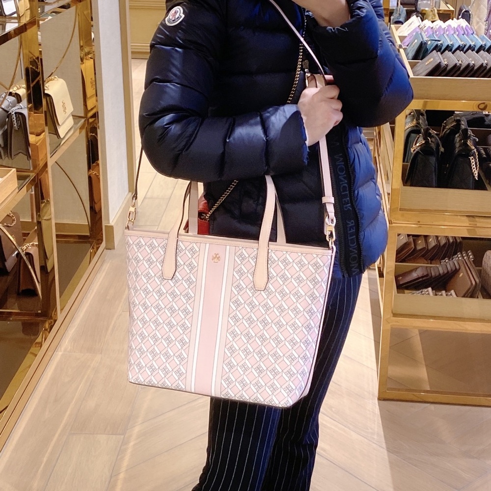 Tory Burch Geo Logo mini Top Zip Tote - Picture 8 of 9